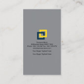 Blauwe bouwstenen Grijze cementstructuren Visitekaartje (Achterkant)