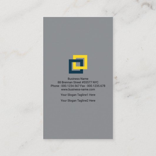 Blauwe bouwstenen Grijze cementstructuren Visitekaartje (Achterkant)