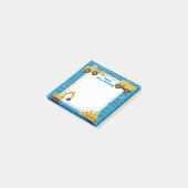 Blauwe Bouwtrucks Gepersonaliseerde Mitzvah Post-it® Notes (Schuin)
