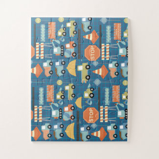 Blauwe bouwwagen, peuter-party cadeau kind legpuzzel