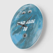 Blauwe bowlingbal klok (Hoek)