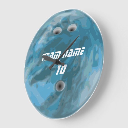 Blauwe bowlingbal klok (Hoek)