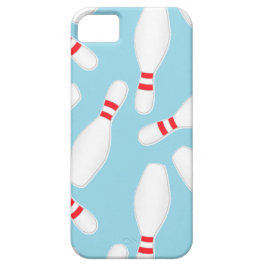 blauwe bowlingpinnen Case-Mate iPhone case