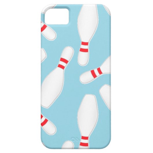 blauwe bowlingpinnen Case-Mate iPhone case (Achterkant)