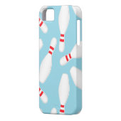 blauwe bowlingpinnen Case-Mate iPhone case (Achterkant Links)