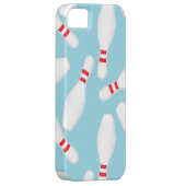 blauwe bowlingpinnen Case-Mate iPhone case (Back/Rechts)