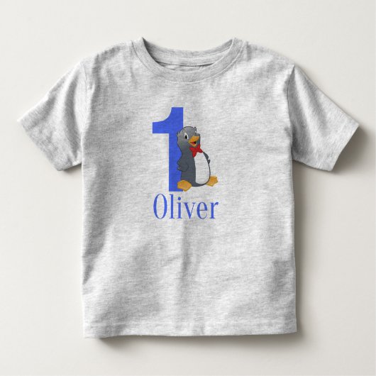 Blauwe boys 1st Birthday - Oliver Birthday Kinder Shirts (Voorkant)