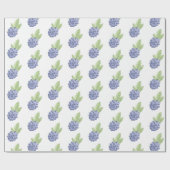 Blauwe bramen cadeaupapier (Vlak)