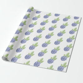 Blauwe bramen cadeaupapier
