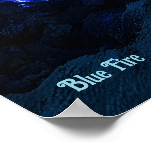 Blauwe brand poster (Hoek)