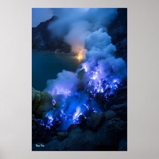 Blauwe brand poster (Voorkant)