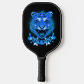 Blauwe brandblustijkat pickleball paddle (Achterkant)