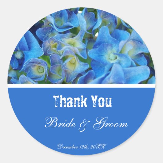 blauwe brandkranen dank u ronde sticker (Voorkant)
