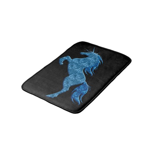 Blauwe brandweer Unicorn Bath Mat (Gekanteld)