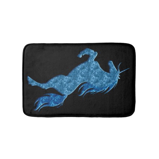 Blauwe brandweer Unicorn Bath Mat (Voorkant)