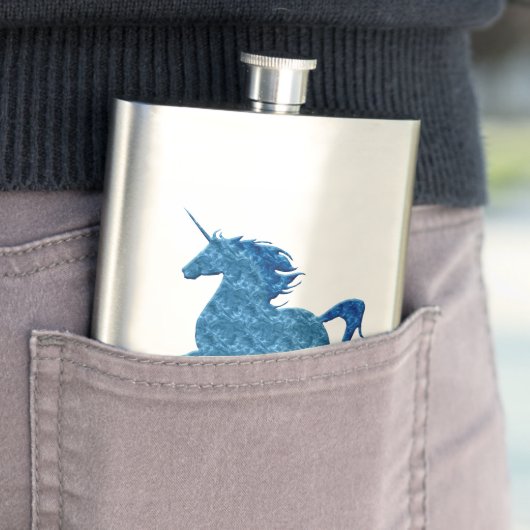 Blauwe brandweerkolf heupfles (Voorbeeld)