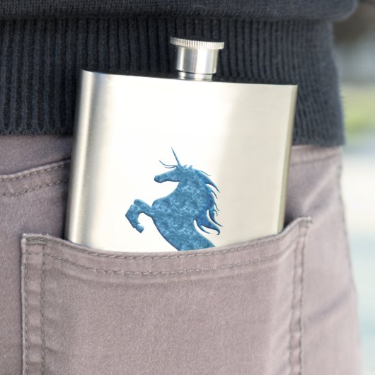 Blauwe brandweerkolf heupfles (Voorbeeld)