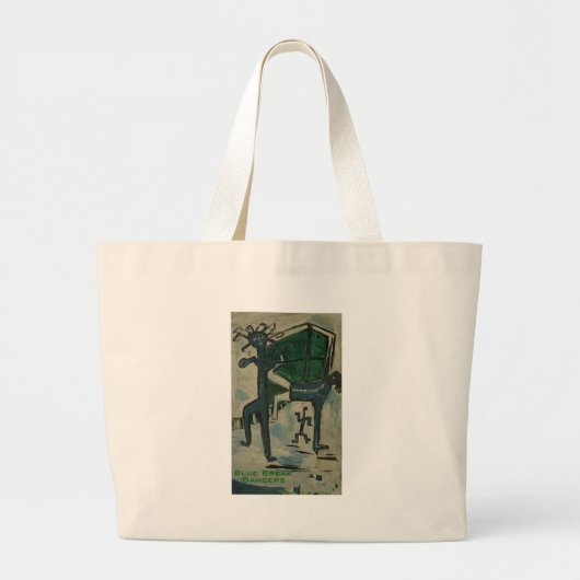 blauwe breakdansers grote tote bag (Voorkant)