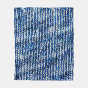 Blauwe breinwol textuur camouflage foto backgroun fleece deken