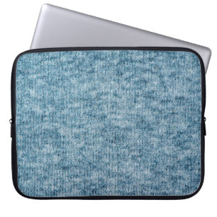 Blauwe breinwol textuur camouflage foto backgroun laptop sleeve