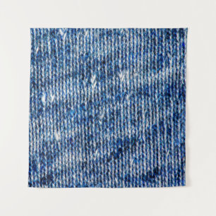 Blauwe breinwol textuur camouflage foto backgroun wandkleed