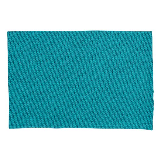 Blauwe breiwol textuur close-up kussensloop (Voorkant)