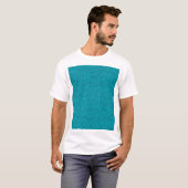 Blauwe breiwol textuur close-up t-shirt (Voorkant volledig)