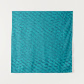 Blauwe breiwol textuur close-up wandkleed (Voorkant (horizontaal))