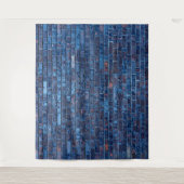 Blauwe Brick Hip Hop Birthday Party Foto achtergro Wandkleed (Voorkant)