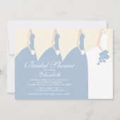 Blauwe bridesmaids Bridal Shower Uitnodiging (Voorkant)