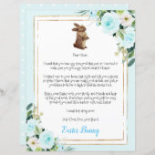 Blauwe brief van paasbundel aan kind (Voorkant / Achterkant)