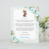 Blauwe brief van paasbundel aan kind (Staand voorkant)