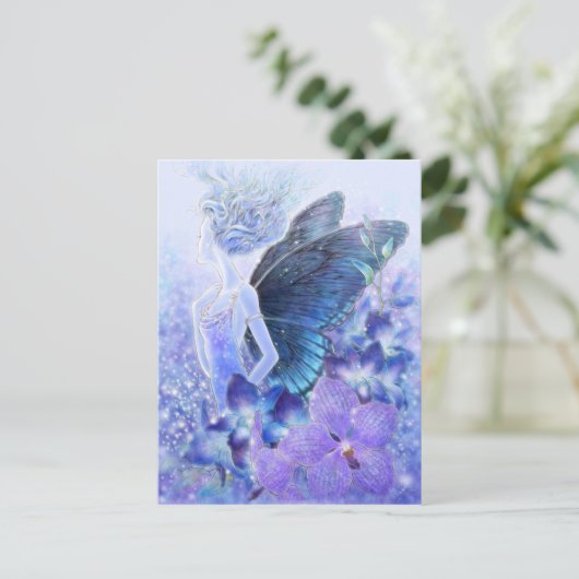 Blauwe Briefkaart (Staand voorkant)