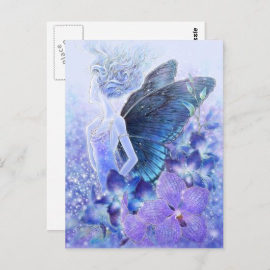 Blauwe Briefkaart (Voorkant / Achterkant)