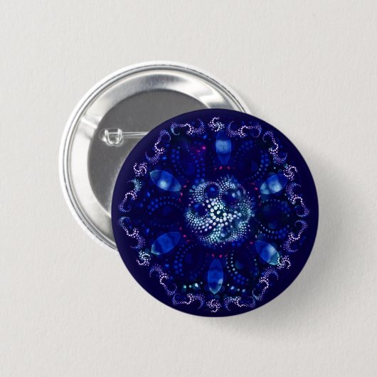 blauwe broekknop ronde button 5,7 cm (Voorkant /achterkant)