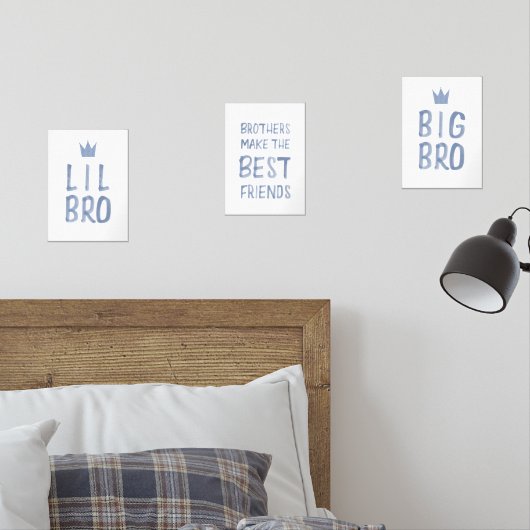 Blauwe broer maken de beste vrienden print set van (Slaapkamer)