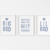 Blauwe broer maken de beste vrienden print set van