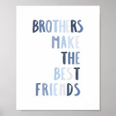 Blauwe broers maken de beste vrienden print (Voorkant)