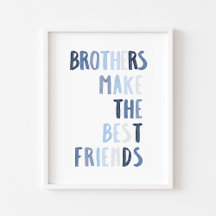Blauwe broers maken de beste vrienden print