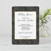 Blauwe Bronzen Luipaardprint Kaart (Staand voorkant)