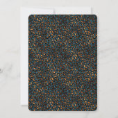Blauwe Bronzen Luipaardprint Kaart (Achterkant)