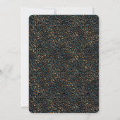 Blauwe Bronzen Luipaardprint Kaart (Achterkant)
