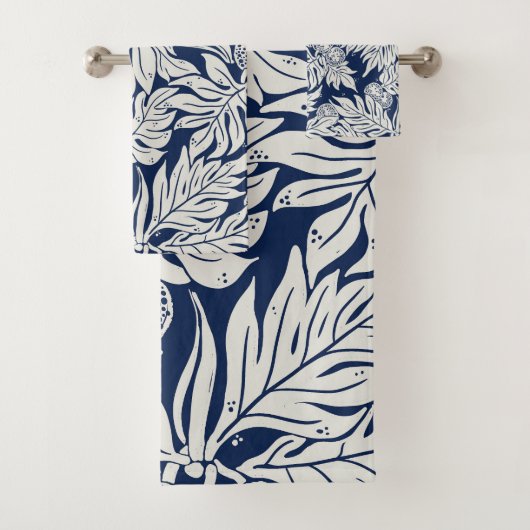 Blauwe broodvrucht ulu bad handdoek (Insitu)