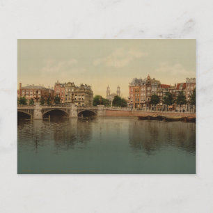 Blauwe brug en de Amstelrivier, Amsterdam Briefkaart