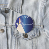 Blauwe bruid Bridesmaid Bride Party Button (In situ)