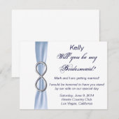 Blauwe bruidsbruid Kaart (Voorkant / Achterkant)