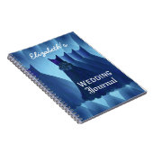 Blauwe bruidsmaids bruiloft notitieboek (Rechterzijde)
