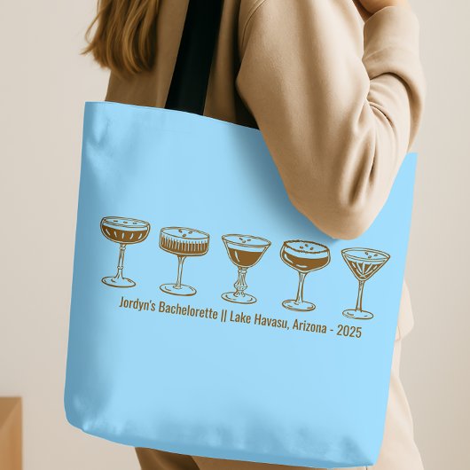 Blauwe Bruidsmeisje Espresso Martini Bachelorette  Tote Bag