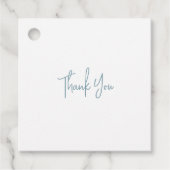 Blauwe bruiloft bedankjes labels (Voorkant)