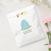 Blauwe bruiloft bedankzakje (Gezegeld)